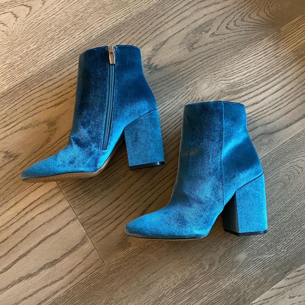 Vince Camuto velvet booties